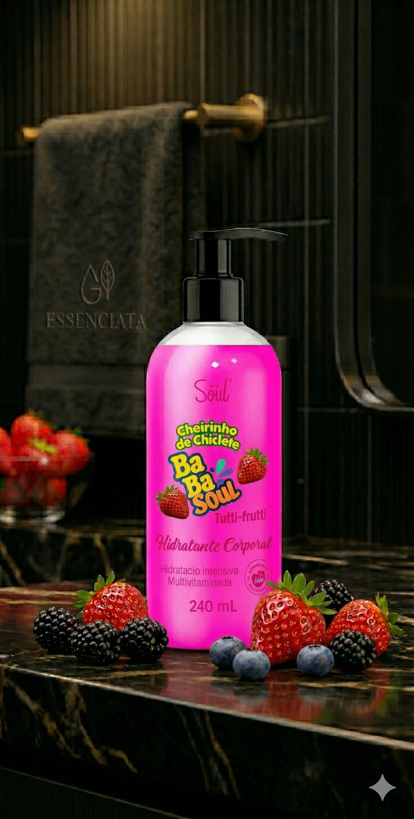 Hidratante Corporal Feminino Tuttti-Fruti BabaSoul 240ml – Hidratação Intensiva
