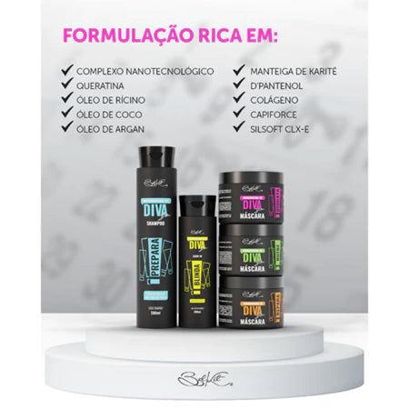 Kit Cronograma de Diva Sia Belkit — Cronograma Capilar Completo (5 Produtos)