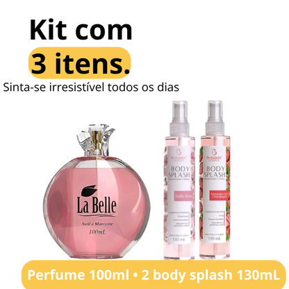 Kit Perfume Feminino 100ml + 2 Body Splash 130ml – Fragrâncias irresistíveis✨