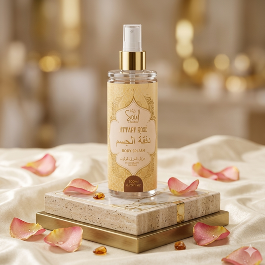Body Splash Attaff Rose — Desodorante Colônia Árabe 200ml