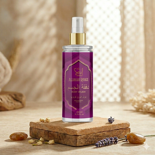 Body Splash Allibah Rouge — Desodorante Colônia Árabe 200ml