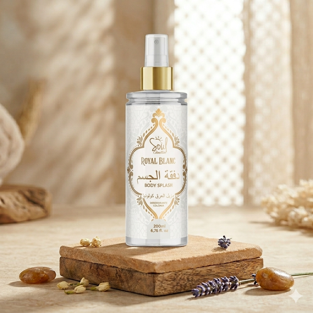 Body Splash Royal Blanc — Desodorante Colônia Árabe 200ml