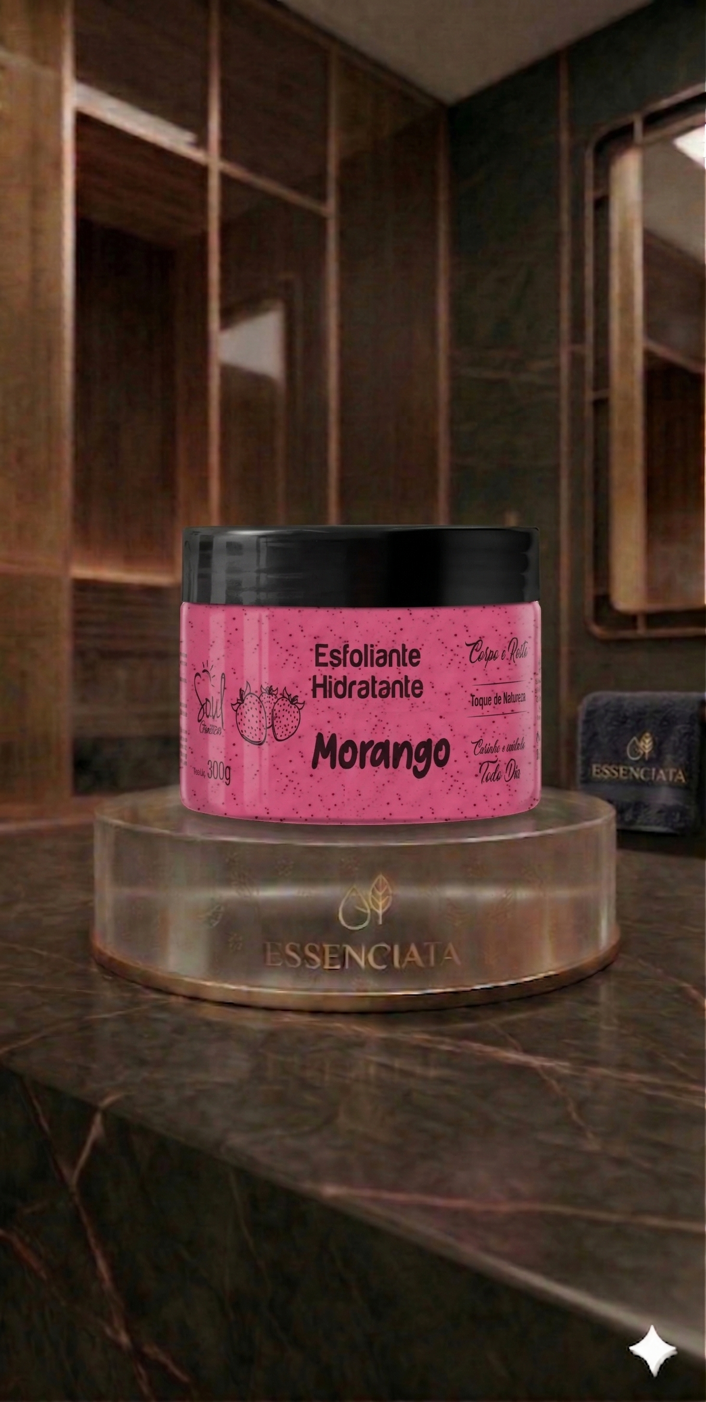 Esfoliante Hidratante Morango – Pele Macia, Cheirosa e Renovada