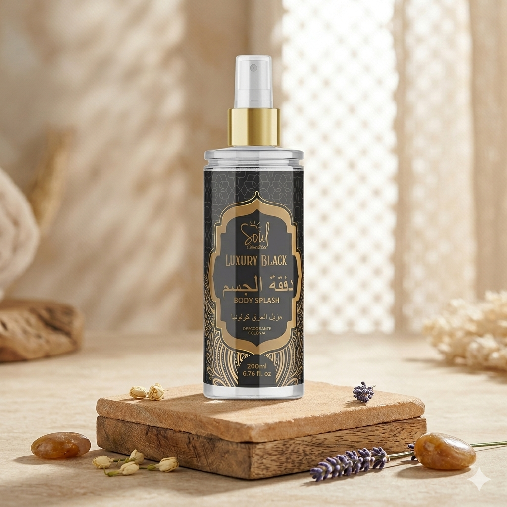 Body Splash Luxury Black — Desodorante Colônia Árabe 200ml