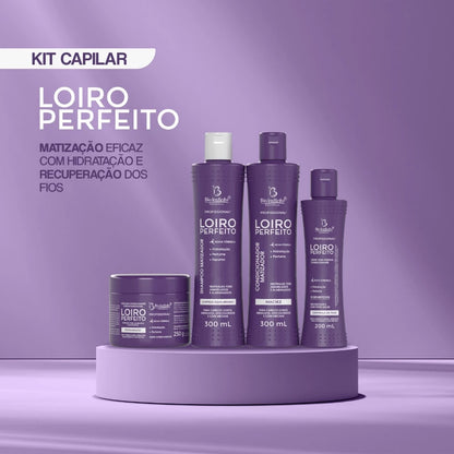 Kit Capilar Loiro Perfeito — Matizador Profissional Completo (4 Produtos)