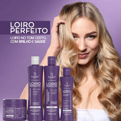 Kit Capilar Loiro Perfeito — Matizador Profissional Completo (4 Produtos)