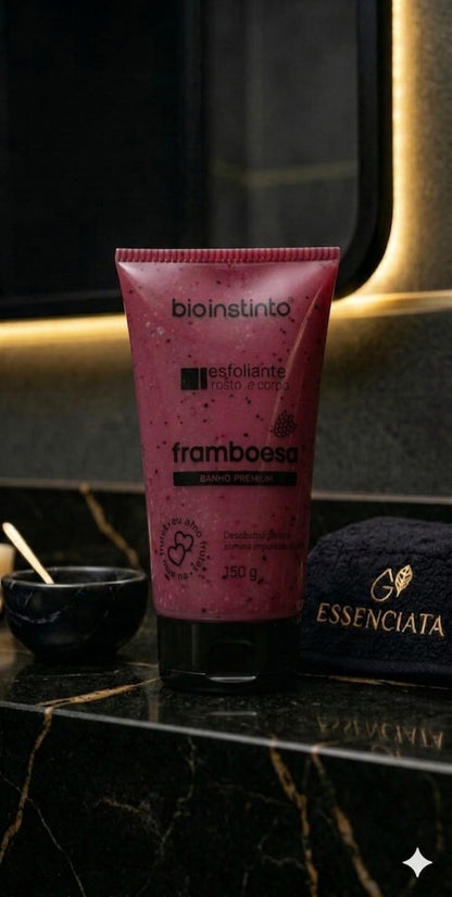 Esfoliante Corporal de Framboesa Hidratante – Banho Premium e Pele Macia