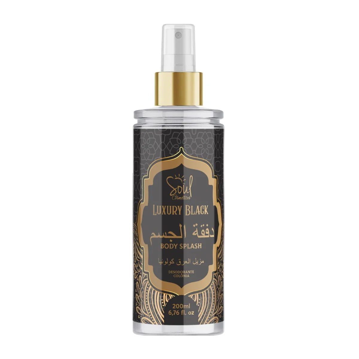 Body Splash Luxury Black — Desodorante Colônia Árabe 200ml
