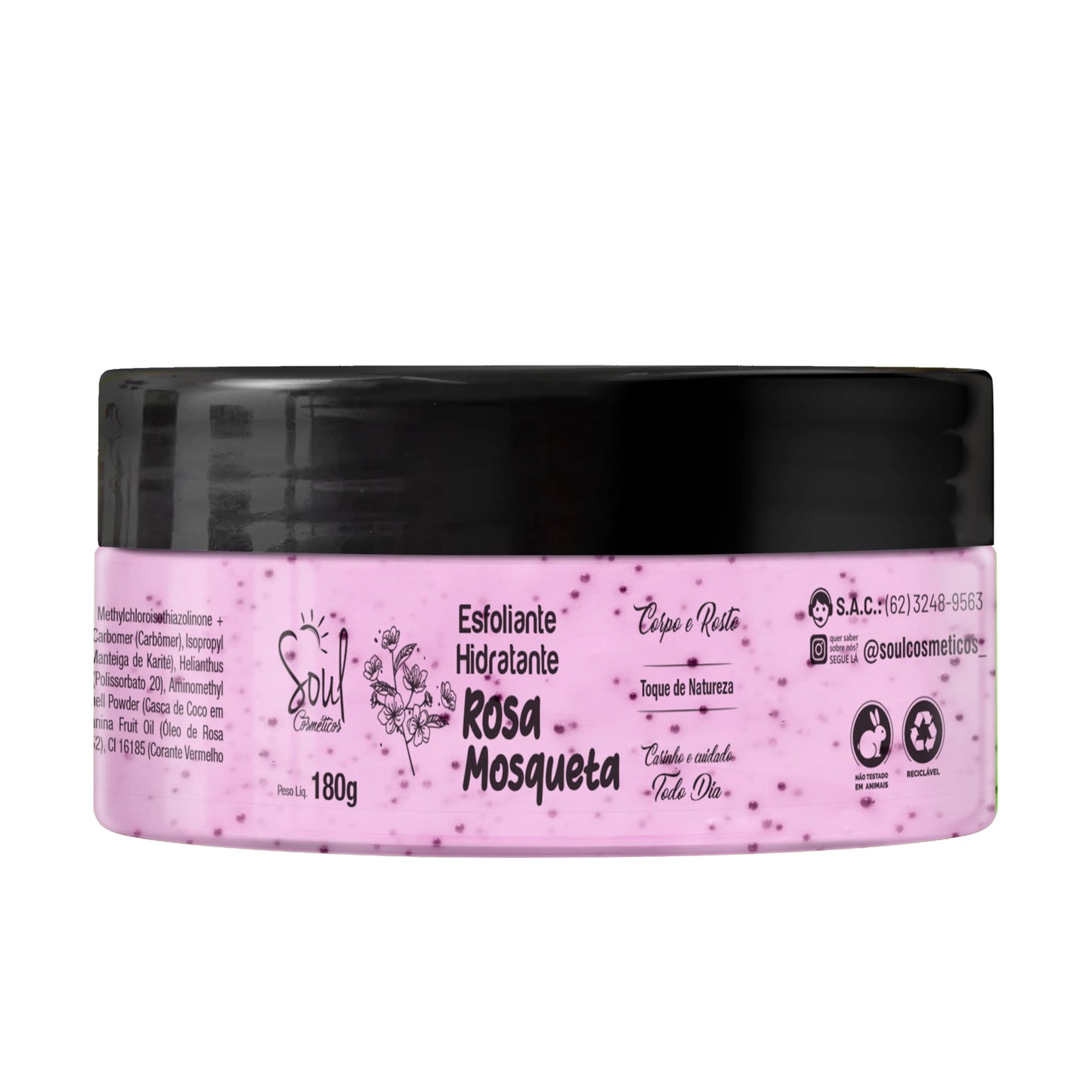 Esfoliante Hidratante rosa mosqueta– Pele Macia, Cheirosa e Renovada