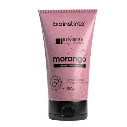 Esfoliante Corporal de Morango Hidratante – Banho Premium e Pele Macia
