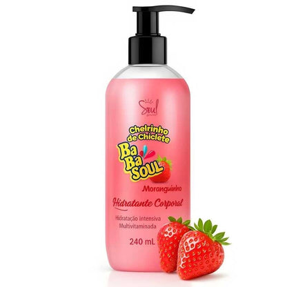 Hidratante Corporal Feminino Morango BabaSoul 240ml – Hidratação Intensiva