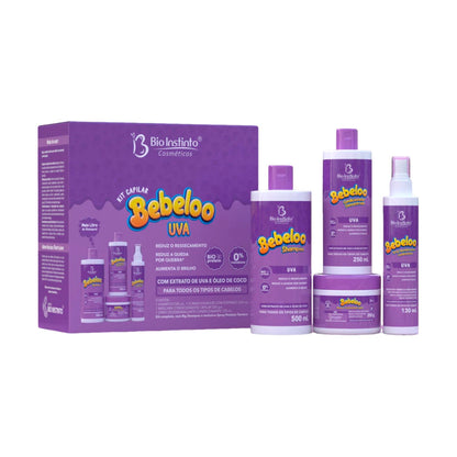 Kit Capilar Bebelo — Brilho, Nutrição e Hidratação (4 Produtos)