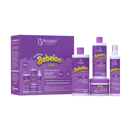Kit Capilar Bebelo — Brilho, Nutrição e Hidratação (4 Produtos)