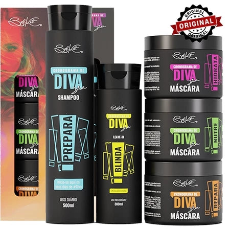 Kit Cronograma de Diva Sia Belkit — Cronograma Capilar Completo (5 Produtos)