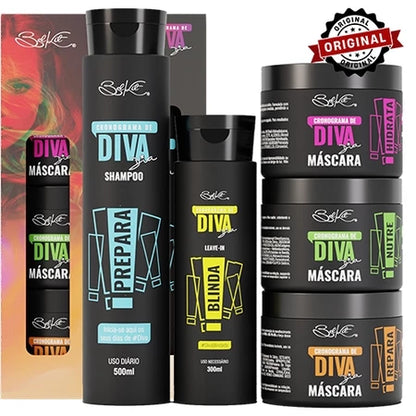 Kit Cronograma de Diva Sia Belkit — Cronograma Capilar Completo (5 Produtos)