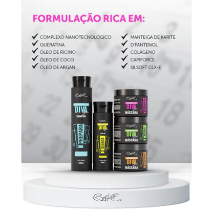 Kit Cronograma de Diva Sia Belkit — Cronograma Capilar Completo (5 Produtos)